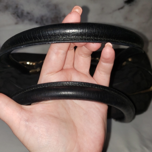 Gucci black monogram horsebit striped purse - Picture 6 of 16